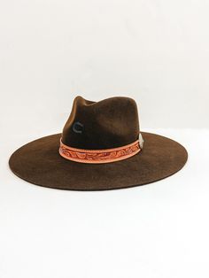 Charlie 1 Horse | White Sands Wool Felt Hat with Leather Tooled Band and Silver Concho in Chocolate Brown | Giddy Up Glamour Boutique Charlie 1 Hat, Rodeo Attire, Charlie 1 Horse Hat, Charlie Horse, Horse White, Trendy Boutique Clothing, Tool Band, Cozy Crochet Patterns, Rancher Hat