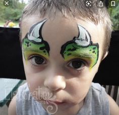 Boy Face Painting, Monster Horns, Face Painting Boys, Dinosaur Face Painting, Monster Face Painting, Dragon Face Painting, Eye Face Painting, Animal Face Paintings