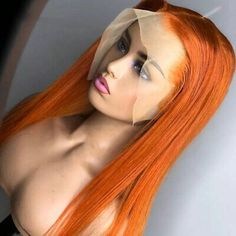 26" Orange Ginger Straight Wig Lace Front Wigs Glueless Synthetic Cosplay Wigs | eBay Straight Lace Front Wig, Hair Silky, Virgin Hair Wigs, Wig Straight, Women Cosplay, Brazilian Remy Hair, Glueless Wigs, Human Virgin Hair, Straight Lace Front Wigs