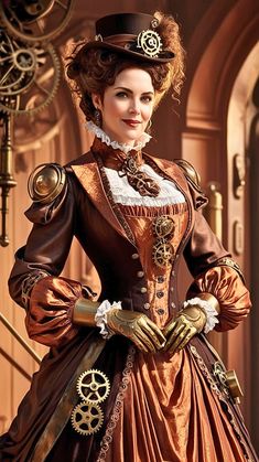 Visit our Channel for all type of Fantasy. linktr.ee/FantasyWorldsUnited #Fantasy #steampunk #art #character #dresslook Woman Dress, Dnd Characters, Art Style, Steam