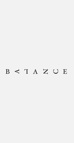 the word batazue written in black ink on a white background