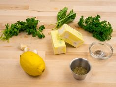 the ingredients for this dish include parsley, garlic, and butter