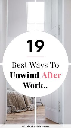 How to unwind after a long day at work and accept the crazy while you enjoy life? Here are 19 things to do to relax after work, unwind, rejuvenate, breathe, calm down, recharge, let go, chill and enjoy your evening. Learn how to how to relax your body and mind after a stressful day from work without alcohol. Try these fun ideas for relaxing after work routine at home before bed. These 19 ways to unwind will let you relax and sleep at night faster after a long day. After Work Routine, Unwind After Work, Ways To Unwind, How To Relax Yourself, Enjoy Your Evening, Stressful Day, Work Routine, Relax And Unwind