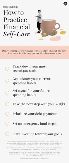 an info sheet describing how to prepare financial self - care