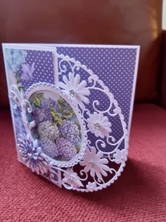 a close up of a greeting card on a table