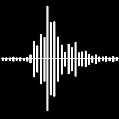 an audio wave on a black background with white lines in the middle and one line at the top