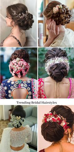 New Bridal Hairstyle Indian, Hair Bun Ideas For Indian Wedding, Hairstyles Buns Wedding, Indian Buns Hairstyle, Bridal Hairstyles For Long Hair Indian, Hair Styles For Bridal Indian, Bridal Hair Designs Indian, New Hairstyles For Wedding Indian, Open Bride Hairstyles