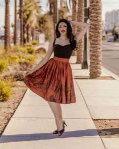 Feel like a star of the Southwest wearing this unique Pueblo Border Print skirt! Boasting a gathered circle skirt, bronze color, and pockets, this stretch sateen skirt is the perfect addition to any wardrobe - looking beautiful and functional, you can't go wrong! And with the custom pueblo print, you'll be standing out in style! Fabric :97% poly 3% elastene Fit: true to size with low stretch 1-1.5 " Care: Wash cold gentle cycle, hang dry Gathered Circle Skirt, Border Print, Print Skirt, Circle Skirt, Bronze Color, Printed Skirts, Feel Like, Skirt, Wardrobe