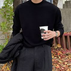 menswear 
Men's fashion 
Men's sweater 
Men's Style 
Men's black sweater 
streetwear 
outwear 
rich men Style 
rich Style Men's outfits 
full black men outfit Elegant Men Style, Mens Outfit Inspiration, Cool Outfits For Men, Stylish Mens Outfits, Men Fashion Casual Outfits