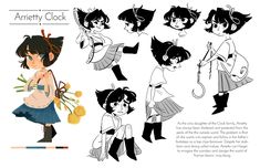 Borrowers Character Design, Arrietty Concept Art, Illustrated Character Design, Character Design Process, Illustration Art Cartoon, Concept Character Design, Animation Character Design