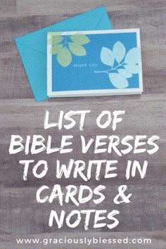 the words list of bible verses to write in cards and notes