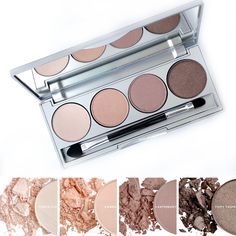 What's not to love about these four universally-flattering shades that will quickly become your go-to palette? Create unlimited head turning looks that will keep you going morning until night. These nude shades may be simple, but they're far from boring. Wear any shade by itself or layer colors for a more intense effect. Our highly pigmented colors go on smooth, with a luxe finish that lasts hours. This four shade collection comes in our Refillable Eye Shadow Compact and is eco-friendly and crue Turmeric Benefits, Neutral Shades, Beauty Makeup Tips, Eye Shadow Palette, Hazel Eyes, Makeup Bags Travel, Shadow Palette, Looks Style, Makeup Skin Care