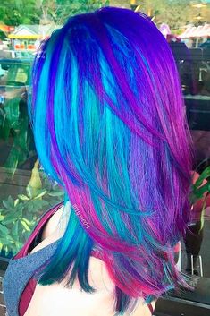 Blue Hair Styles, Purple And Blue Hair, Bright Blue Hair, Short Blue Hair