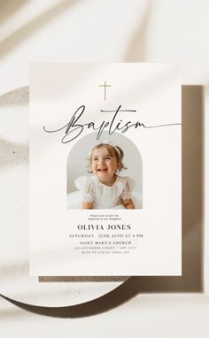 The perfect digital invitation template for your child's baptism! Effortlessly customize and share the joy online with this chic design. A perfect base for your decor to set the tone for a beautiful event! Perfect for hassle-free party planning. Make the day memorable and share the excitement with friends and family. Instant Download with the option of sending via text or printing. Visit 'Our Dearest Moments' to shop the product and buy now! Baby Baptism Ideas, Baptism Ideas Girl, Baptism Invitations For Boys, Baby Christening Invitation, Baptismal Invitation, Lds Baptism Invitation, Baptism Invitation For Boys