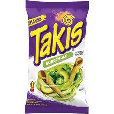 a bag of jaki's guacamole chips on a white background