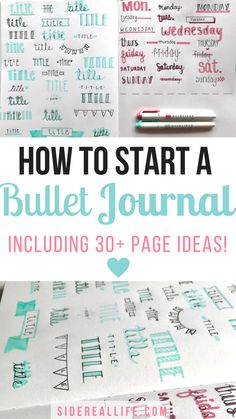 The ultimate beginners guide on how to start a bullet journal! How to pick the right tools and perfect your layouts and planning spreads. Plus, over 30 ideas on your next bullet journal page. Bullet Journal Guide, Ideas For Bullet Journal, Printer Crafts, Bullet Journal Mental Health, Journal Guide, Bullet Journal Work, Bullet Journal For Beginners