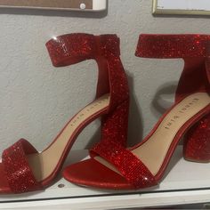 I Will Negotiate Price, I Just Need To Sell The Heels To Help With Rent Lol Red Heels Quinceanera, Red Heels For Prom, Quinceanera Heels, Quince Heels, Heels For Prom, Red And Gold Quince, Red Quince, Quinceañera Ideas, Prom Heels