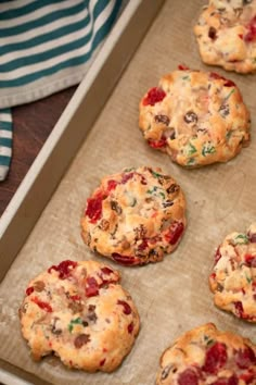 some cookies are sitting on a baking sheet