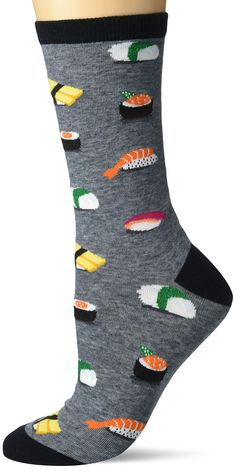 PRICES MAY VARY. Enhanced comfort elevates these sushi socks Fits women's shoe size 4 – 10 One pair per package Designed in los angeles. Imported. Sushi Socks, Easy Costumes, Comfortable Socks, Novelty Socks, Cool Socks, Socks And Hosiery, Happy Hour, Socks Women, Crew Socks