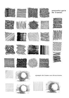 a bunch of different types of brush strokes