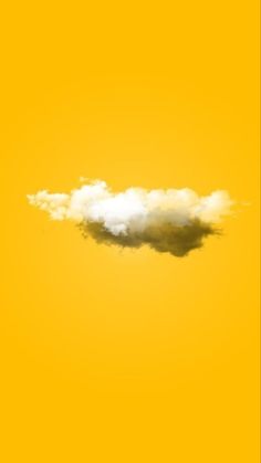 a cloud floating in the sky on a yellow background