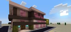 an image of a modern house in minecraft