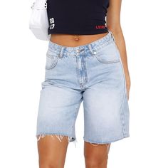 Streetwear Bottoms, Summer Jorts, Baggy Jean Shorts, Long Denim Shorts, Cargo Shorts Women, Bermuda Jean Shorts, Vintage Jean Shorts, Shorts Y2k, Carpenter Shorts