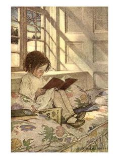 Size: 24x18in Chlld Reading on Couch, 1905We have more Jessie Willcox-Smith Posters. Choose from our catalog of over 500,000 posters! The compassion and affection for children that Jessie Wilcox-Smith expressed in her art emerged when she was a kindergarten teacher. Coerced into taking an art class that a relative was teaching, Wilcox-Smith was 20 when she accidentally discovered her artistic talent. Pursuing a formal art education, she went on to illustrate ads for "Ladies Home Journal." Wholes Jessie Willcox Smith, Old Children's Books, 동화 삽화, Storybook Cottage, Group Project, Children's Garden, Reading Art, 캐릭터 드로잉, Art Et Illustration