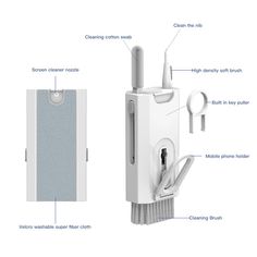 an electronic device with instructions on how to use it and the parts labeled in this diagram