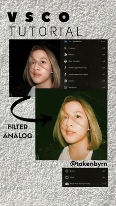 an image of a woman's face and the words, v - sco tutorial