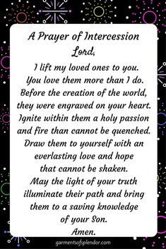 a prayer card with an image of the poem, prayer for your loved ones to pray