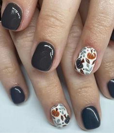 Fall Design Nails Short, Creative Fall Nail Designs, Fall Nail Inspiration Autumn Short, September 2023 Nail Trends, Fall Halloween Nail Designs, Simple Nail Ideas Fall, Fall Themed Nails Simple, Fall Inspiration Nails, Fall Short Nails Ideas Autumn