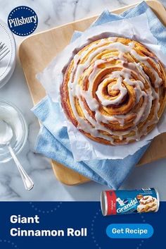 the cover of pillsbury's giant cinnamon roll