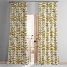 Triad Gold Printed Cotton Hotel Blackout Curtain Contemporary Window Treatments, Creative Studio Space, Contemporary Windows, Decor Pillows, Drapery Panels