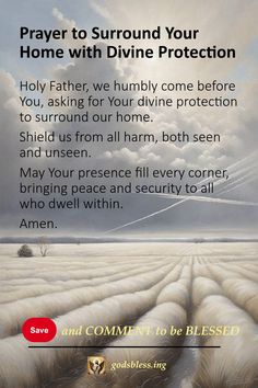 Prayer to Surround Your Home with Divine Protection Cleanse Home, Prayers Healing, Cleanse Your Home, Protection Prayer, Bible Emergency Numbers, Sunflower Cottage, Emergency Numbers, Praying Wife, Warfare Prayers