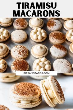 some desserts that are sitting on top of a pan