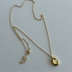 New Gold Anti Tarnish Chain And Charm High Quality Charm Letter C Puffy Bubble Style Chain Is Approx 18” Extender Is About 2” Lobster Clasp C Necklace, 2024 Wishlist, Gold Bubbles, Bubble Style, Bubble Letter, Cell Phone Holster, Bubble Letters, Phone Holster, Letter C