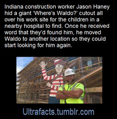 a man in safety gear standing next to a building under construction with the caption, indiana construction worker jason haney