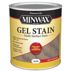 a can of minwax gel stain with woodgrains on the bottom and sides