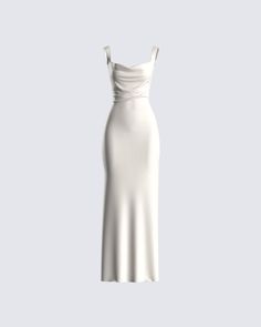 Own the room, seize the moment, and let your inner bad bitch reign supreme with this ivory maxi dress 👑 Beautifully made from jersey fabric, and complete with a slight cowl neckline, side slit, and open back that create the perfect sexy, and classy look 🤍 Confirmation Dresses, Ivory Maxi Dress, Backless Maxi Dress, Prom Dress Inspiration, Pretty Prom Dresses, No Waste, Grad Dresses, Backless Maxi Dresses, Glam Dresses