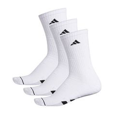 White Crew Socks, Adidas Socks, Tennis Bags, Socks Men, White Cushions, Athletic Socks, White Men, Sport Socks, Adidas Online