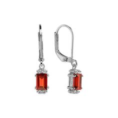 These natural gemstone earrings  featuring garnet and diamonds  add a stunning pop of color to any jewelry collection. They’re crafted in quality sterling silver with a secure lever back for worry-free wear. Step Kids, Diamond Dangle Earrings, January Birthstone, Diamond Drops, Diamond Drop Earrings, Gemstone Earrings, Natural Diamonds, Dress To Impress, Garnet