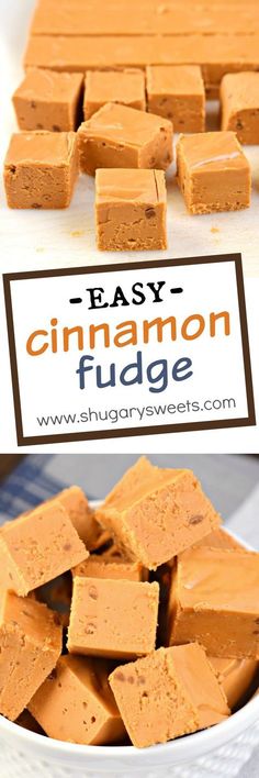 easy cinnamon fudge made with only 3 ingredients