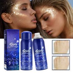 Welcome to Bradem! Party Party Supplies Glitter Spray Helloween Brightening Makeup Party Skin Brightening Glitter Clothing Highlighter 60ML Features: Sparkling enough for multiple faces and bodies to look and feel great wherever you go! Very versatile and multipurpose. Under the eyes as gorgeous glitter tears, or show some reflective highlights on the cheekbones. On hair, we like it mixed with braids or painted in the middle. On the body, the collarbone and shoulders accumulate dust for a super Skin Glitter, Glitter Tears, Body Glitter Spray, Brightening Makeup, Spray Makeup, Festival Makeup Glitter, Makeup Effects, Glitter Outfit, Neon Makeup