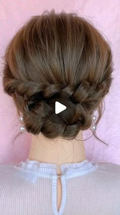 Easy Bun Hairstyles For Long Hair, Hair Style Vedio, Wedding Bun Hairstyles, Short Hair Bun, Beautiful Hairstyle, Braided Bun Hairstyles, Long Hair Tutorial, Peinados Recogidos