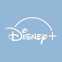 the logo for disney plus on a blue background with white lettering that reads,'it is