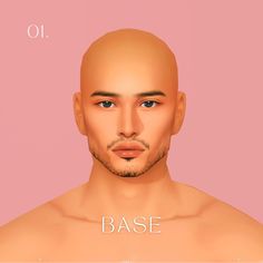 an image of a bald man with the words base on it's chest and bottom half