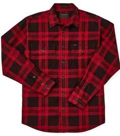 Top Rated Filson Field Flannel Shirt 20172107 Red Bark Black Dark Brown CC Tough Thick, Mens Clothing Red Cotton Shirt For Fall, Red Cotton Flannel Shirt For Fall, Classic Red Flannel Shirt For Fall, Red Flannel Shirt For Fall, Red Flannel Long Sleeve Top, Classic Red Flannel Tops, Red Long Sleeve Flannel Shirt, Red Cotton Flannel Shirt With Pockets, Classic Red Cotton Flannel Shirt