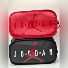 Nike Air Jordan Travel Bag Dopp Kit Clutch Bag Toiletries Bag Gym Jumpman Available In The Following Colors: Black Red School Bags With Zipper Pouch Rectangular, Black Rectangular Pouch For Gifts, Black Rectangular Pouch As Gift, Rectangular Black Pouch For Gift, Black Rectangular Pouch Gift Case, Red Mobile Phone Travel Pouch, Black Rectangular Travel Pouch, Casual Rectangular Cosmetic Bag For School, Casual Rectangular Cosmetic Bag