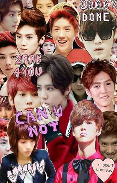 the collage shows many different people with red hair